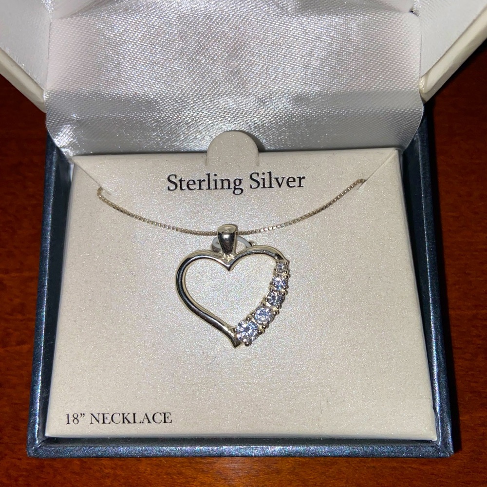 Timeless sterling silver heart necklace